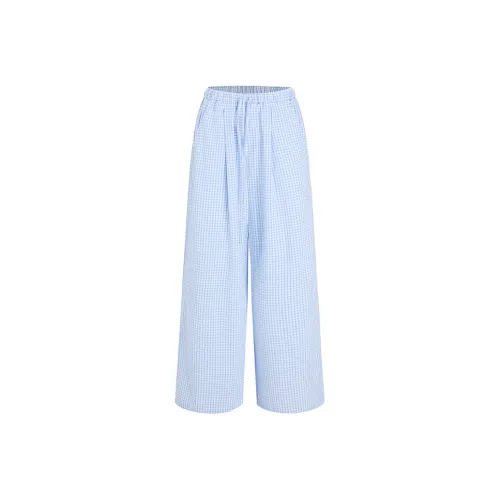 HEYABC Casual Pants Women's Blue White