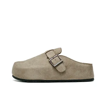 VANSSI Abrasion Resistant Slip Resistant Closed Toe Slippers Women's Apricot