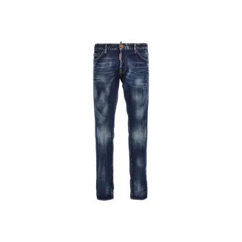 DSQUARED 2 Flag Patch Slim Cut Jeans