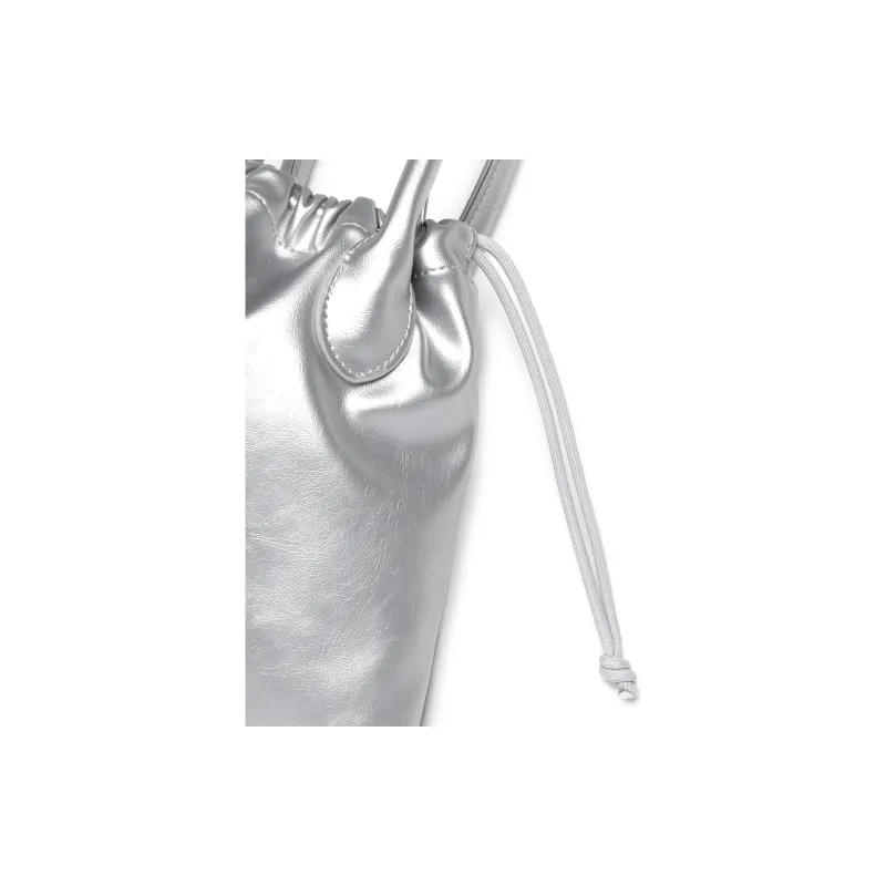 Lee Synthetic Leather Shoulder Bag, Crossbody Bag, Handbag Mini Women's Silver-4