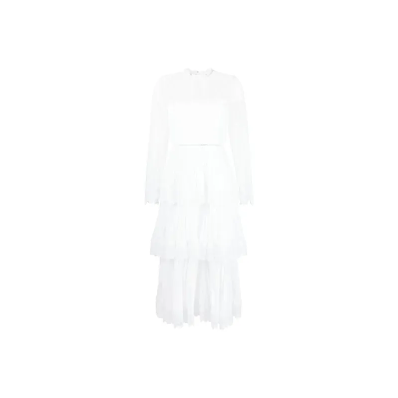Self portrait Chiffon Tiered Midi Dress-0