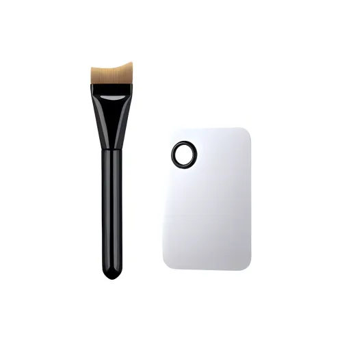 Future Maple Black Moon Foundation Brush, Square Palette, Powder Puff Makeup Tool Combination Base Layer, No Pink
