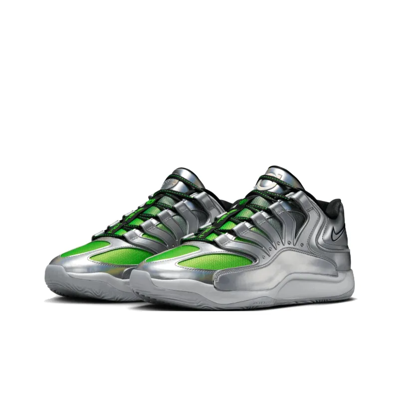 Nike KD 18 Anti Slip Wear Resistant Low Top Basketball Shoes Men's Silver Gray-4