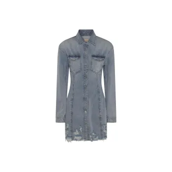 7 FOR ALL MANKIND Long Sleeved Dress Women's Blue
