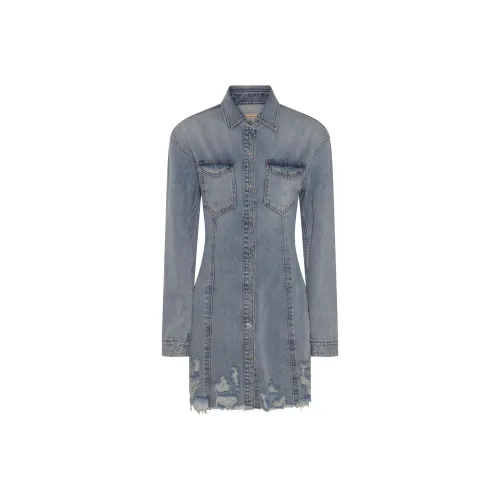 7 FOR ALL MANKIND Long Sleeved Dress Women's Blue