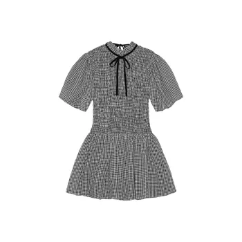 GANNI Checked Mini Dress
