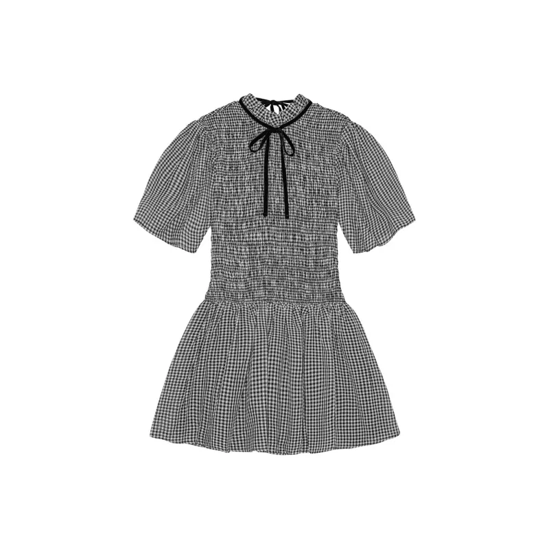 GANNI Checked Mini Dress-0