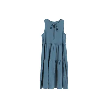 WOWI Sleeveless Dresses Women's Blue