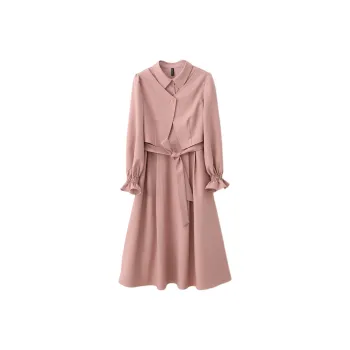 VIMLY Long Sleeved Dresses Women's Pink