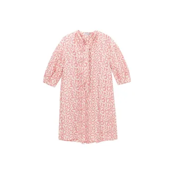 ZIOZIA Short Sleeved Dress Women's Pink