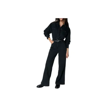 NASTY GAL The Denim Boilersuit Jumpsuit Women's Washed Black