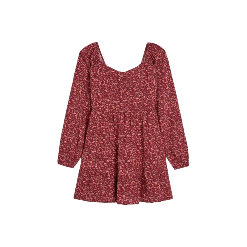 Hollister Long-Sleeved Dresses Women's Deep Red-0