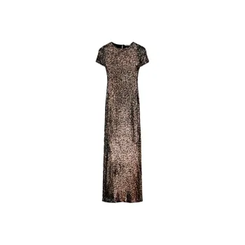 PALM ANGELS Open Back Sequin Embellished Midi Dress