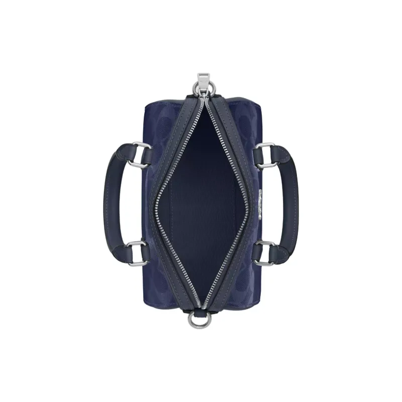 COACH Canvas Shoulder Bag, Crossbody Bag, Handbag Trumpets Women's Dark Blue-2