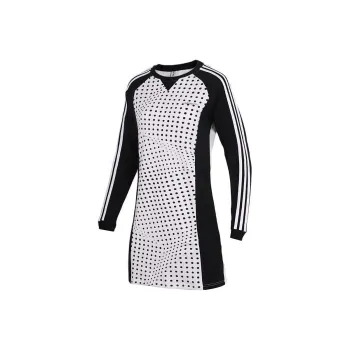 Adidas Neo Long-Sleeved Dresses Women's Black White