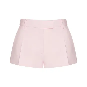 Valentino Texture Double Crepe Casual Shorts Women's Pink
