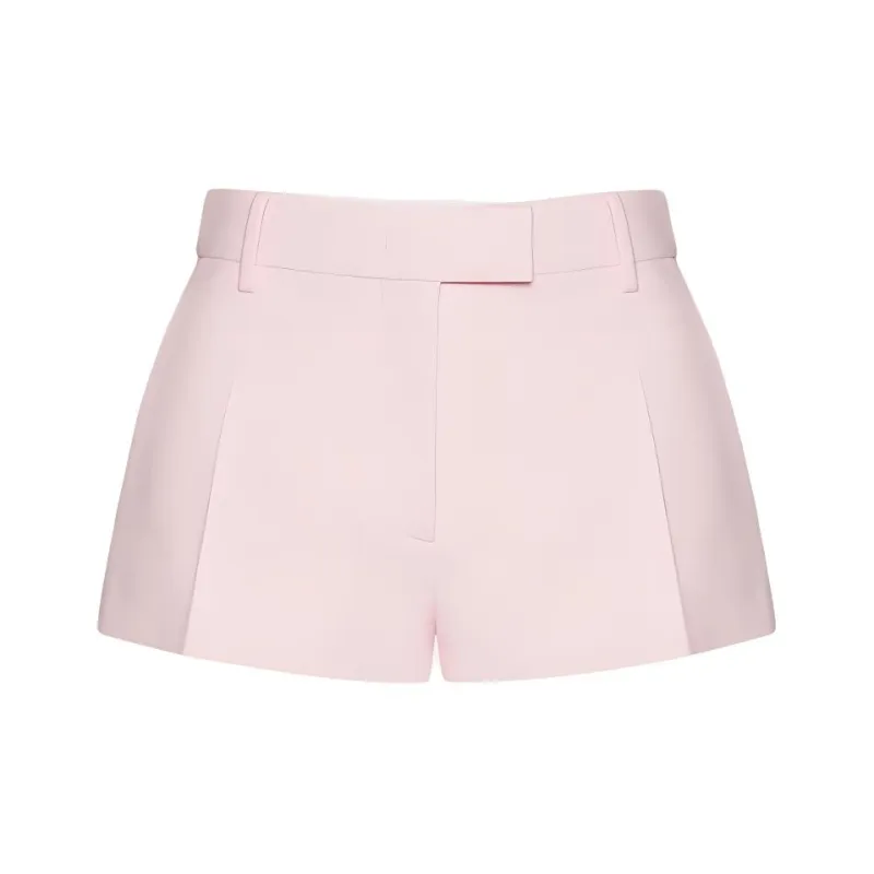 Valentino Texture Double Crepe Casual Shorts Women's Pink-0