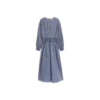 ARKET Long Sleeved Dresses Women's Navy Blue/White