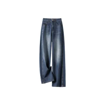 LUYOUYE Jeans Women's Vintage Denim Blue