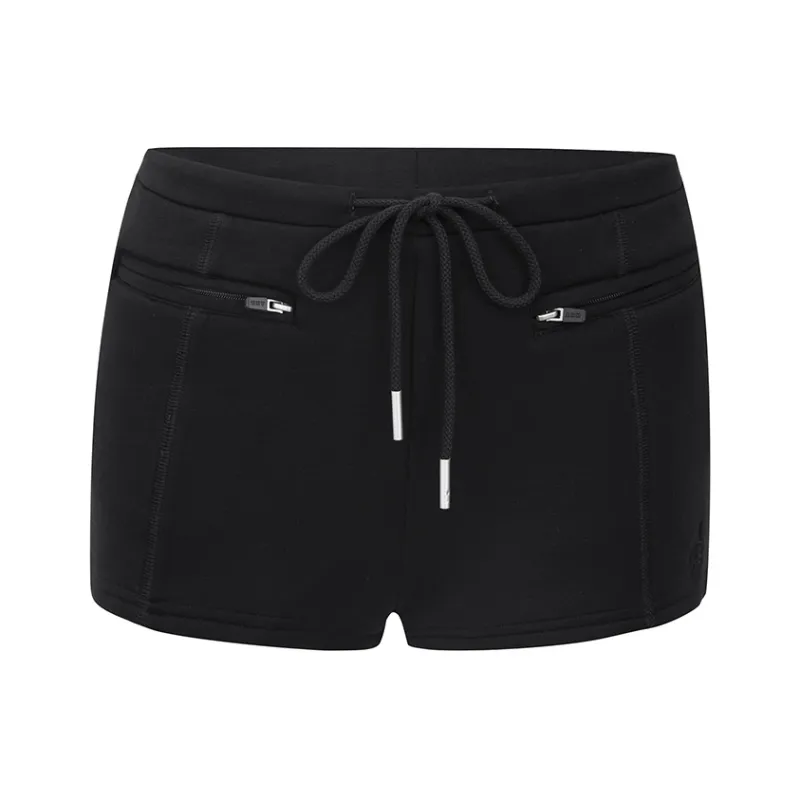 Ariseism Hot Girl Sports Black Tight Fit Drawstring Casual Shorts Women's-0