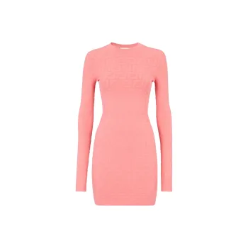 FENDI Ff Motif Long Sleeved Dress