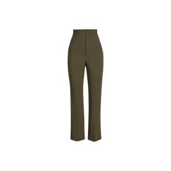 SCANLAN THEODORE Tailored Crop Trouser Suit Trouser Women's Jungle/Natural Green