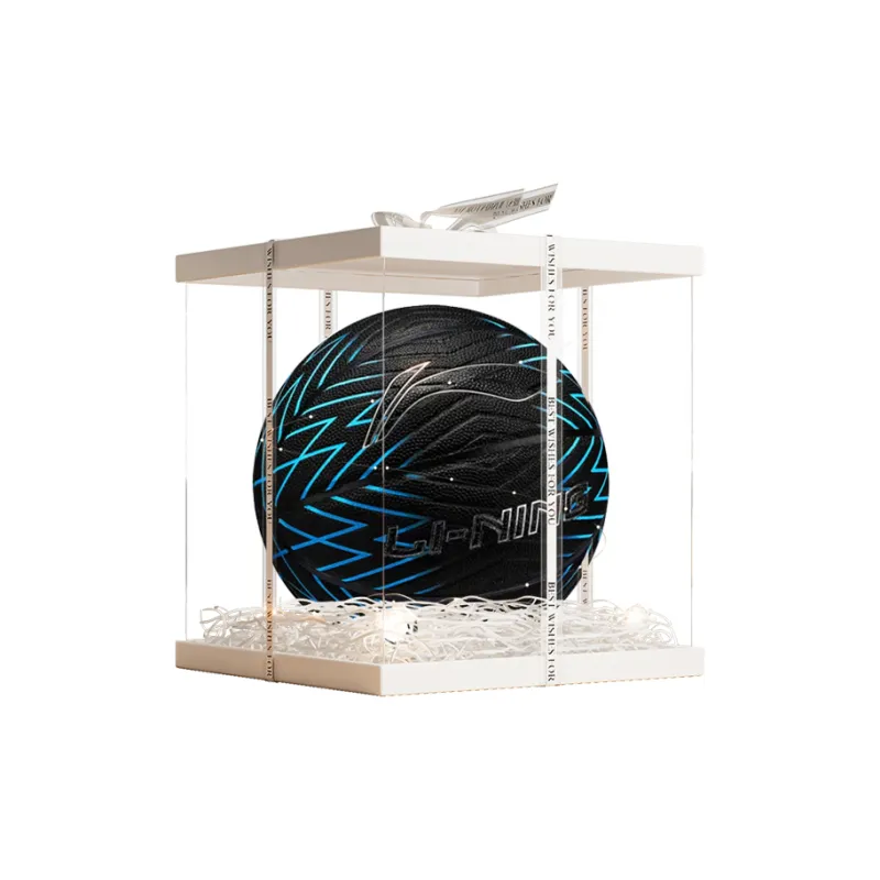 LiNing Badfive PU Basketball Black Blue Size 7 Training Unisex-7