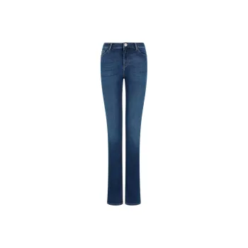 EMPORIO ARMANI Asv J18 High-waisted Skinny-leg Jeans In A Worn-look Organic Stretch Denim