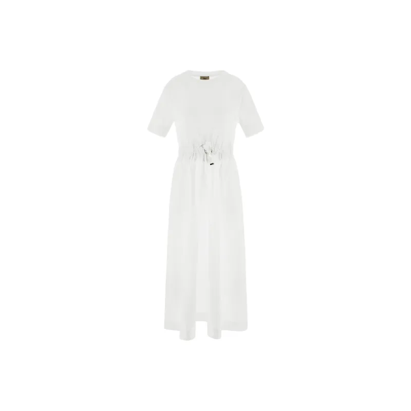 HERNO Short Sleeved Dress Women's White-0