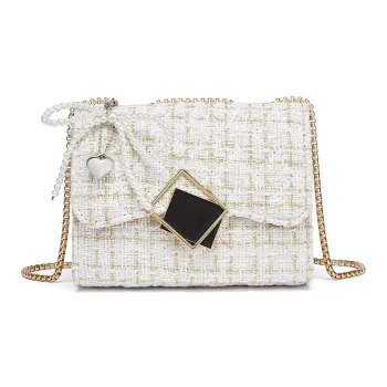 ST&SAT Synthetic Leather Crossbody Bag, Shoulder Bag Regular Women's Ecru
