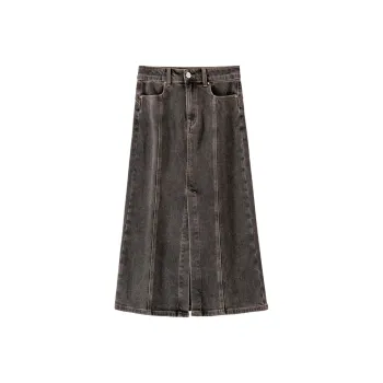 BANANA BABY Denim Long Skirts Women's Black