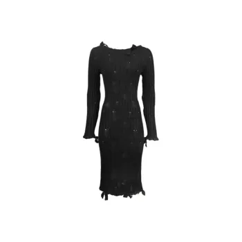 MM6 Maison Margiela Long Sleeved Dresses Women's Black
