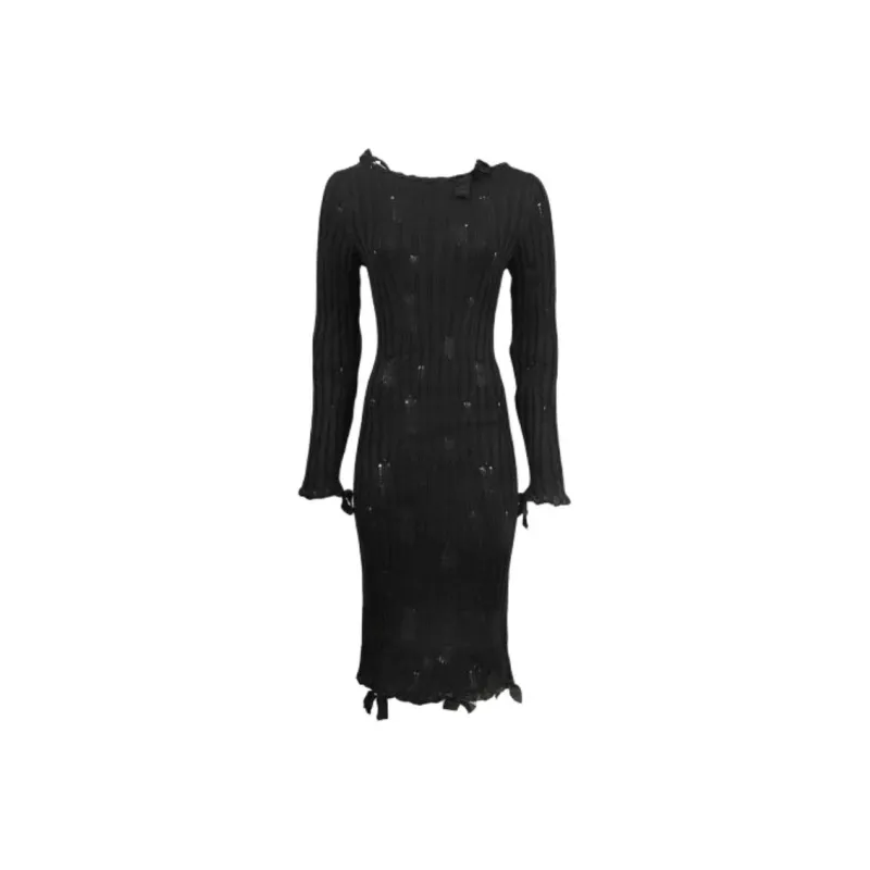 MM6 Maison Margiela Long Sleeved Dresses Women's Black-0