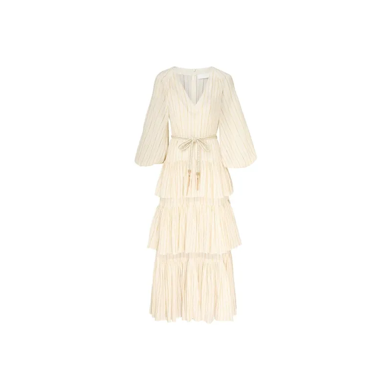 Zimmermann Long Sleeved Dresses Women's Ivory-0