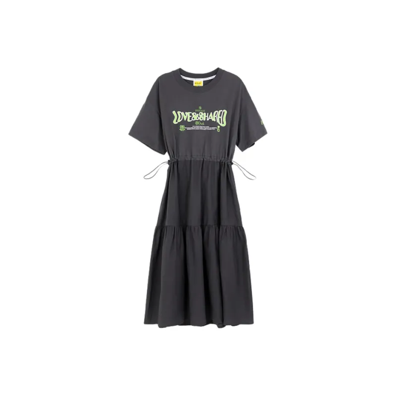 B.Duck Short Sleeved Dresses Women's Gray-0
