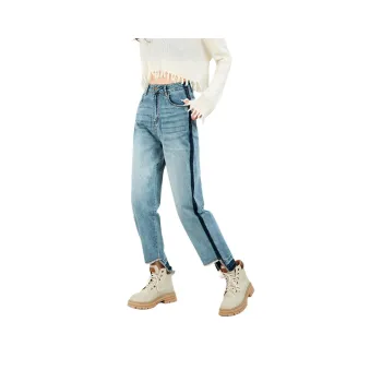 MUGUOGUOMU Spring Summer Fall Jeans Regular Women's Denim Blue