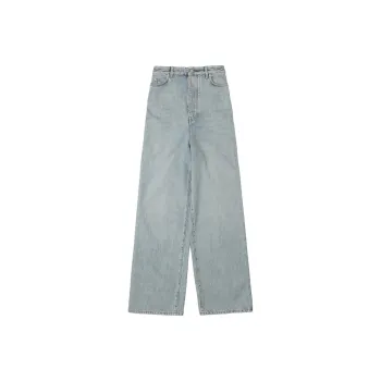 LOEWE Logo Patch Wide Leg Jeans