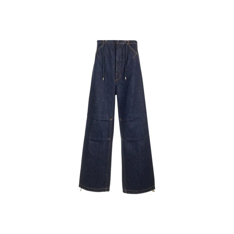 DARKPARK Contrast stitching Cotton Wide leg Jeans-0