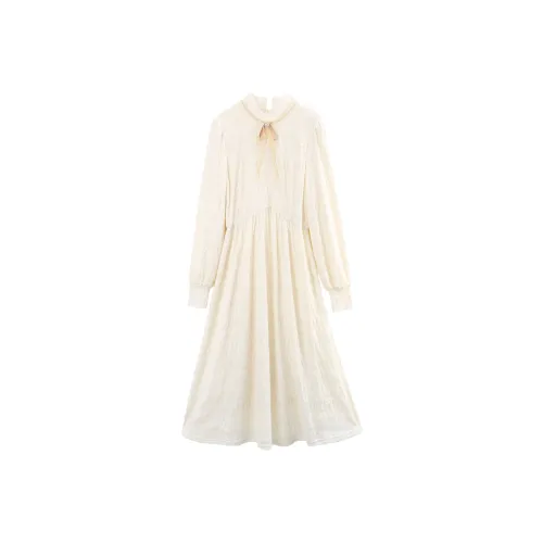 A Paradise For Awakening Long Sleeved Dress Women's Beige