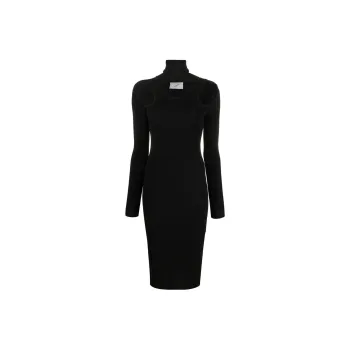 COPERNI Cut-Out High Neck Midi Dress