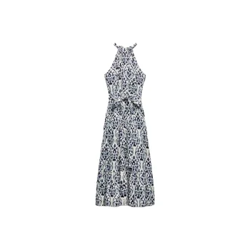 ZARA Slip Dresses Women's Blue White