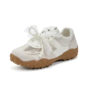 La Chapelle Anti Slip Wear Resistant Low Top Casual Shoes Women's Beige