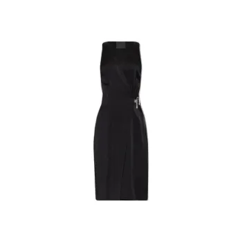Givenchy Wrap-Over U-Lock Closure Midi Dress