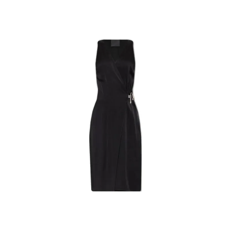 Givenchy Wrap-Over U-Lock Closure Midi Dress-0