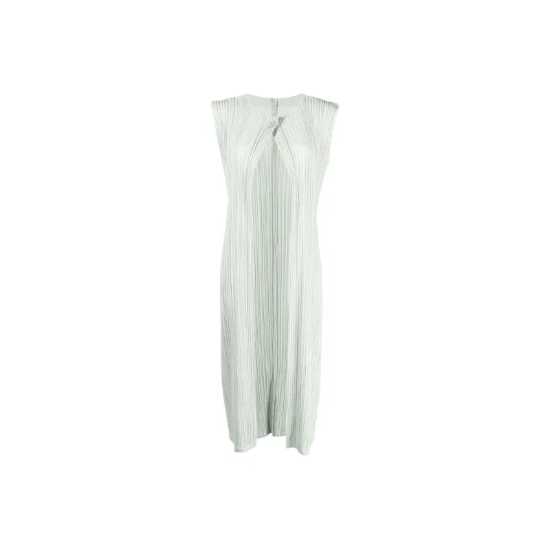 PLEATS PLEASE ISSEY MIYAKE Cotton Alley Plissé Midi Dress-0