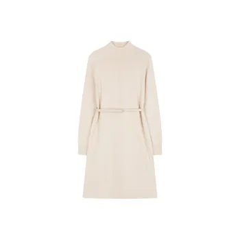 Mo Han Yi Mei Long Sleeved Dress Women's Floral Beige Apricot