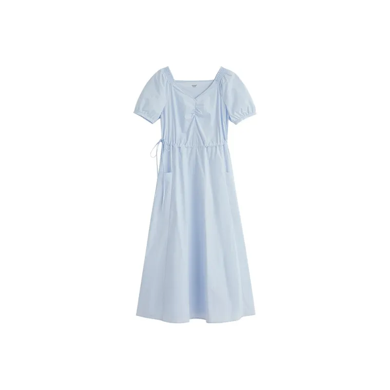 Inman Short Sleeved Dress Women's Sky Blue-0