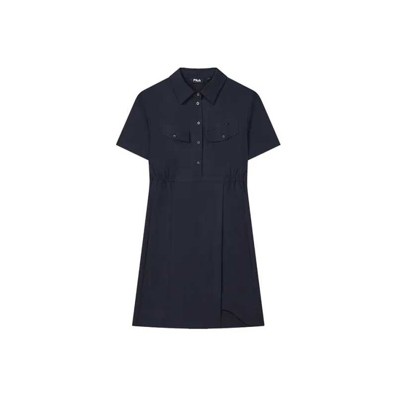 FILA Short Sleeved Dresses Women's Legend Blue-0