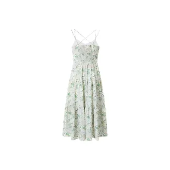 Hopeshow Slip Dresses Women's Green Floral
