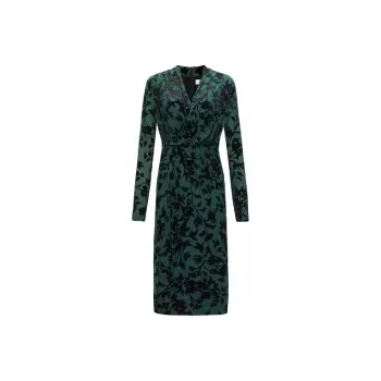 DVF Diane Von Furstenberg All Over Patterned V Neck Dress